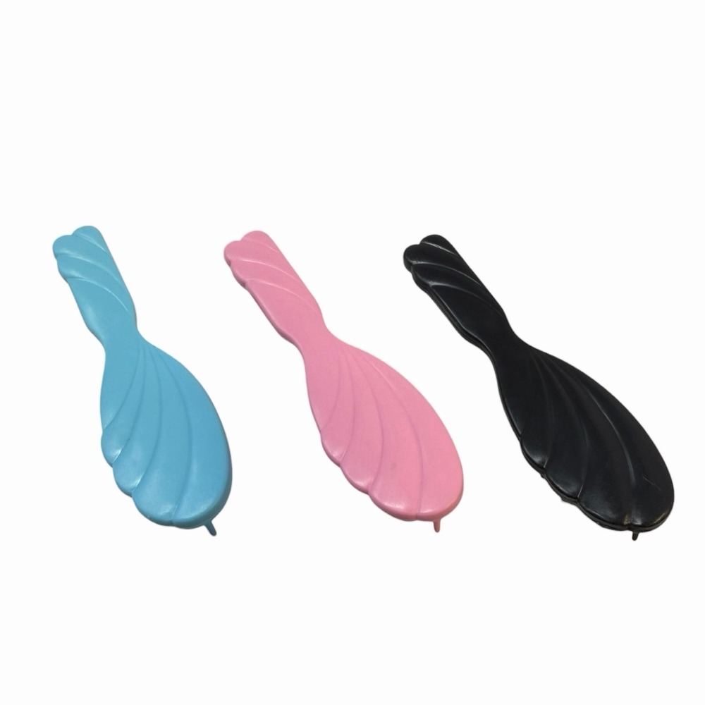 Barbie Hair Brush Lot of (3) - Teal, Black, Pink 1990s
